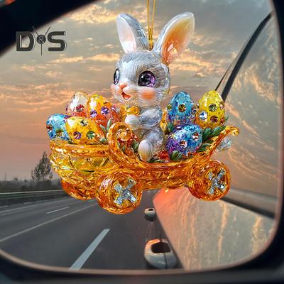 Auto Anhänger Osterhase Ei Hängende Dekoration Bunte Farbe Automobil Anhänger Mehrzweck Ornament