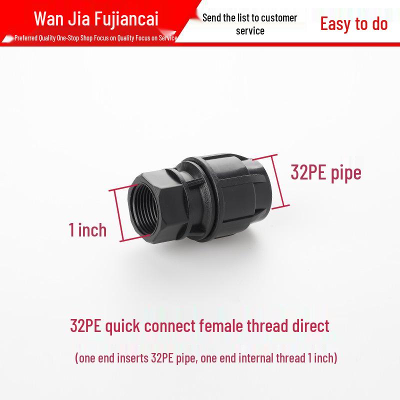 PE-Rohrverbindungsstücke: Schnellkupplungen für Leitungswasser, wärmefreie Ventile, Winkel, T-Stücke, 4- und 6-Punkt-Anschlüsse