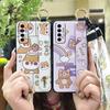 Protective Wristband Phone Case For Tecno Camon17P Kickstand Back Cover Ring Anti-knock Anti-dust Fashion Design Cute