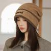 Autumn and Winter Hats for Women with Big Heads and Faces  Small Fisherman Hat Korean Style Versatile Baotou Hat Outdoor Warm Plus Velvet Pile Hat