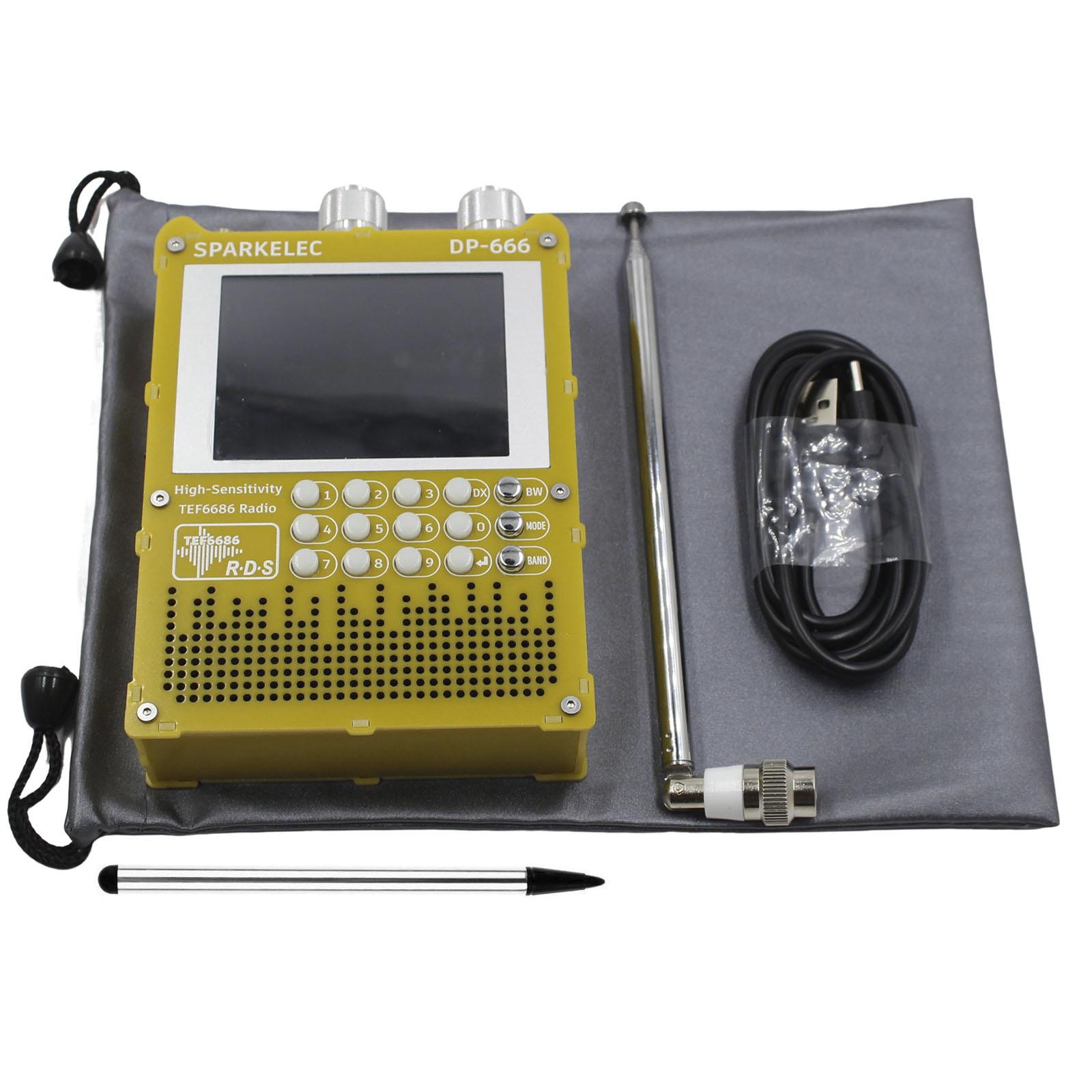 

Радиоприемник TEF6686 DSP DP-666 Высокочувствительный Полнодиапазонный FM AM LW MW Коротковолновый радиоприемник золотой