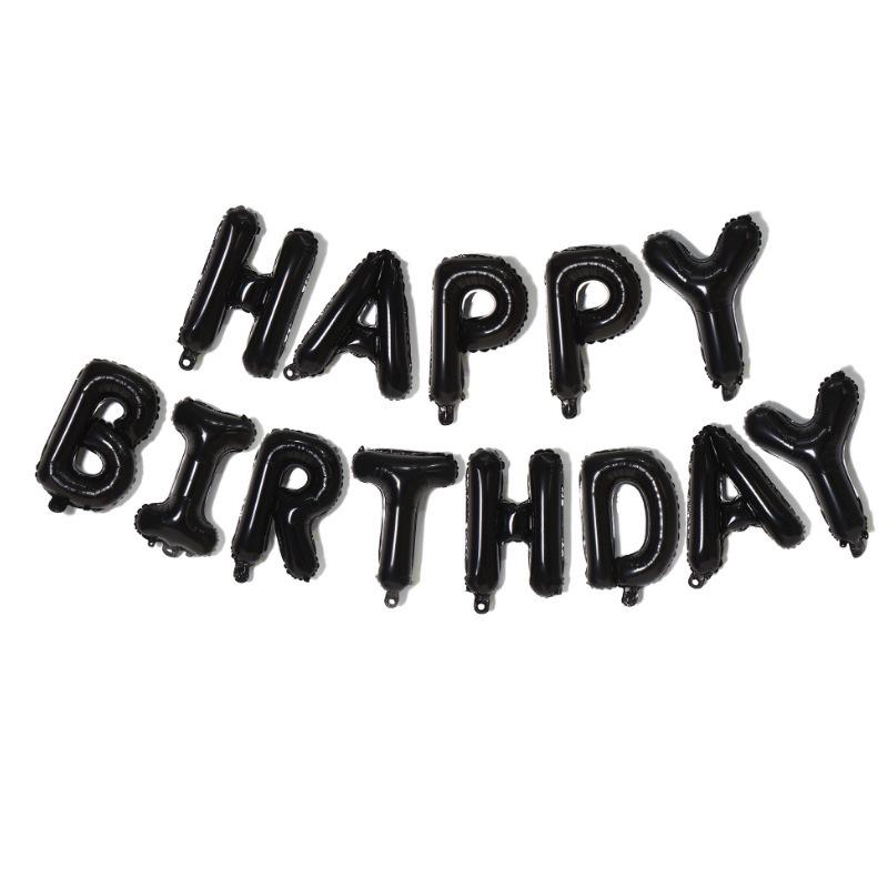 16-inch Happy Birthday Letter Balloon Set - Aluminum Film Birthday Decorations