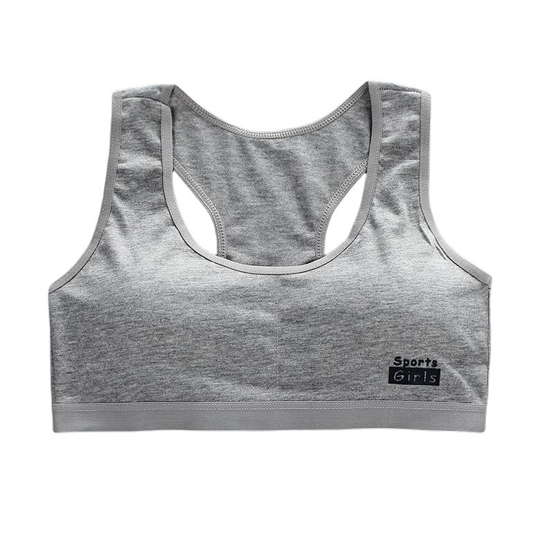 8-12Y Children Girls Cotton Bra For Teenagers Underwear Tops Solid Color Comfortable Bras