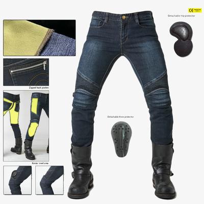 + Blugi pentru motocicletă Kevlar Pantaloni de motocicletă pentru bărbați Protector de centură rezistent la uzură și anti cădere + Pantaloni de motocicletă