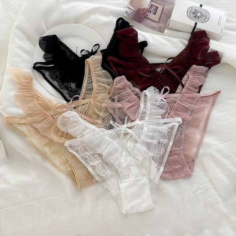 TERMEZY Women Sexy French Triangle Panties New G-String Lace Lingerie Low-waist One Size Fits AllS Breathable Underwear