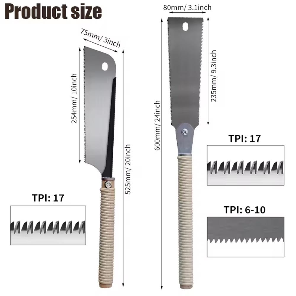 Japanese Hand Saw SK5 Flexible Blade Flush Cut Wood Handle Dovetail Pull Saw for Wet & Dry Wood DIY Woodworking Tools