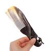 Natural Ox Horn Comb Anti Static Buffalo Combs Mandarin Duck Phoenix Carving Professional Detangling Massage Fine Tooth Comb