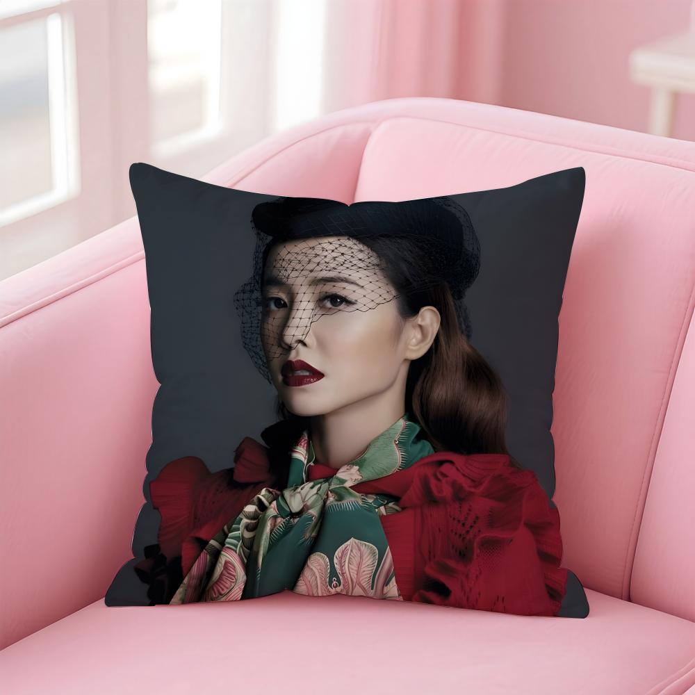 Popular Fashionable Chinese Singer JJolin Tsai Cushion Cover Pillow Case Soft Friendly Fabric Concealed Zipper