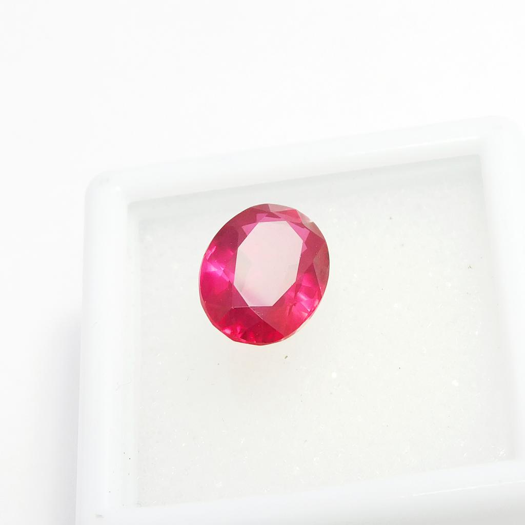 Natural Red Ruby Loose Gemstone 3.55 Ct Oval Cut for Jewelry Making and Gem Collections