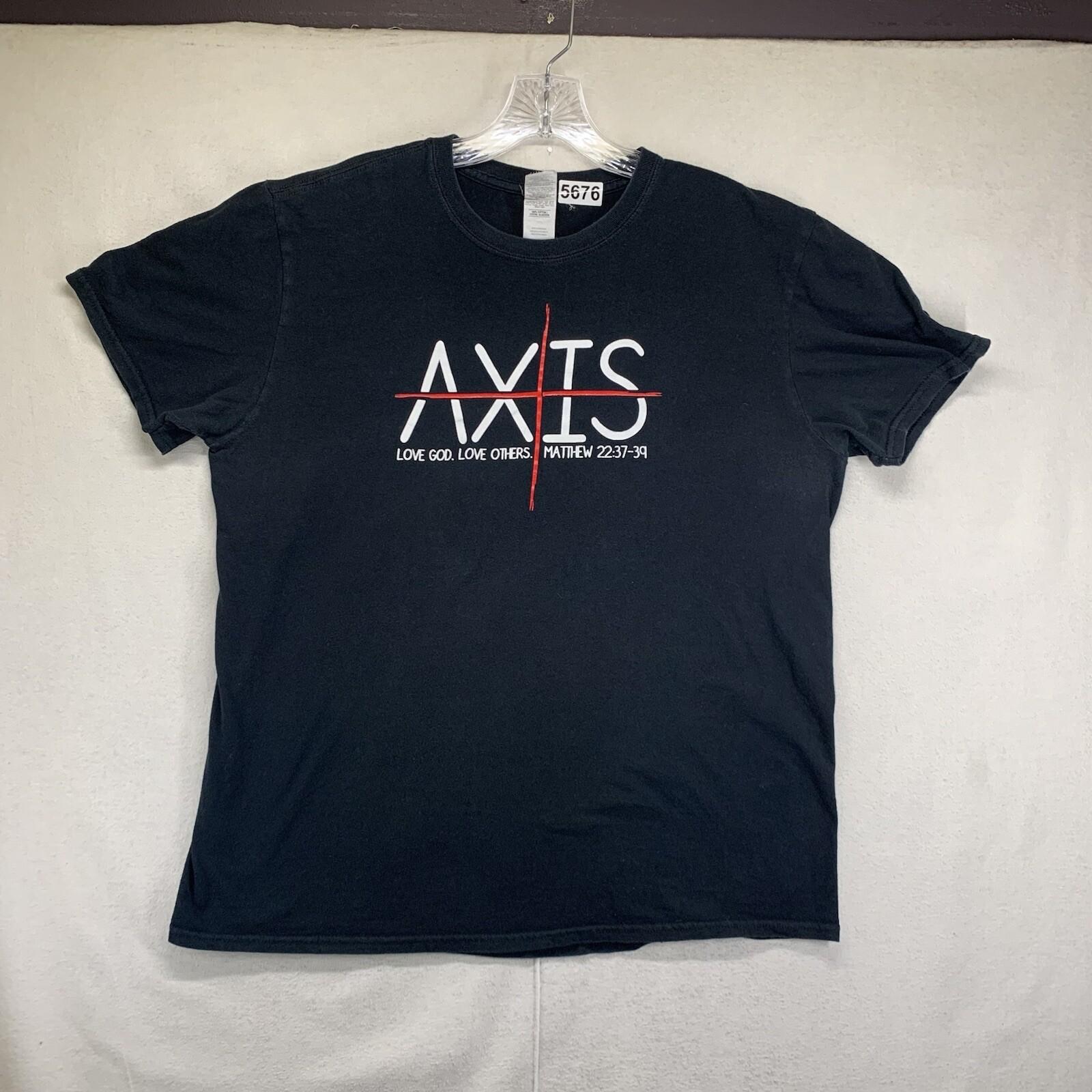 Vintage Jesus T Shirt Large Black Matthew 22:37-39 AXIS Love God Love Others Unisex T-Shirt XXXL