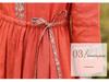Retro Literary Cotton Linen Waist-Cinched Dress for Women - 2026 Spring/Autumn Mid-Length Long Sleeve Skirt