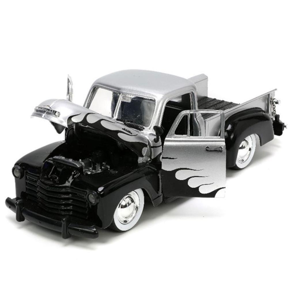 JADATOYS Scale JUST TRUCKS WHEELS 1953 Chevrolet Pickup Diecast Model Car 1/24 w/RACK & [Used]