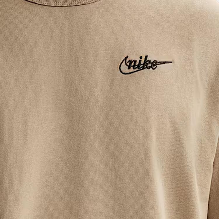 Nike Sportswear T Shirts Men's Khaki Crew Neck Moderate IV2639-247