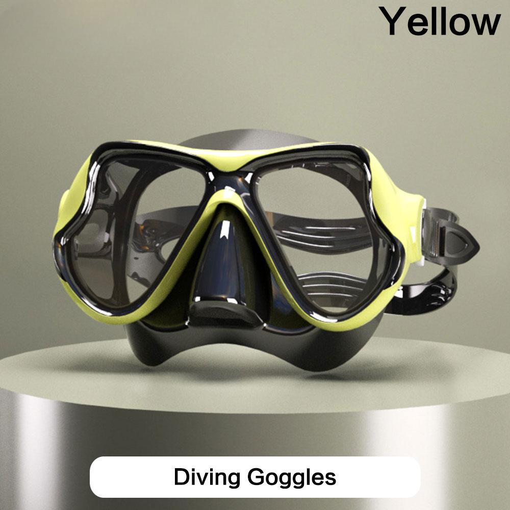 Diving Mirror Soft Silicone High Definition Tempered Glasses Swimming Goggles Adult Large Frame Men Women Submarine Mask 1PC