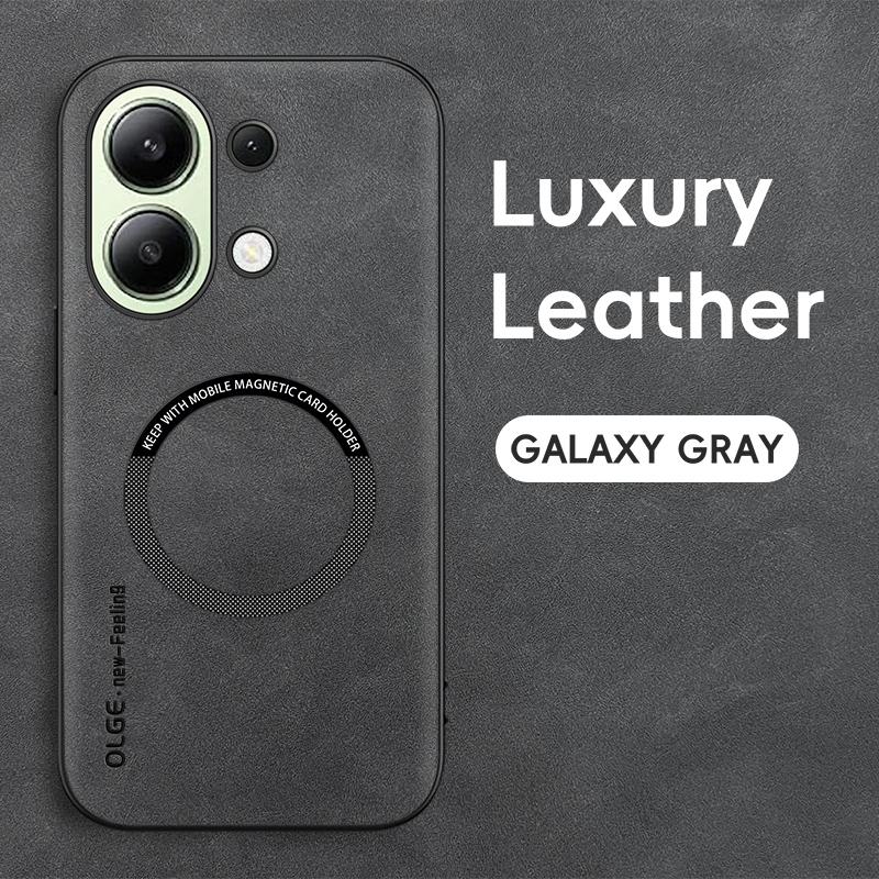 Magnetic Retro Leather Soft Case For Xiaomi Redmi Note 13 Note13 4G 5G Wireless Charging Phone Case Cover