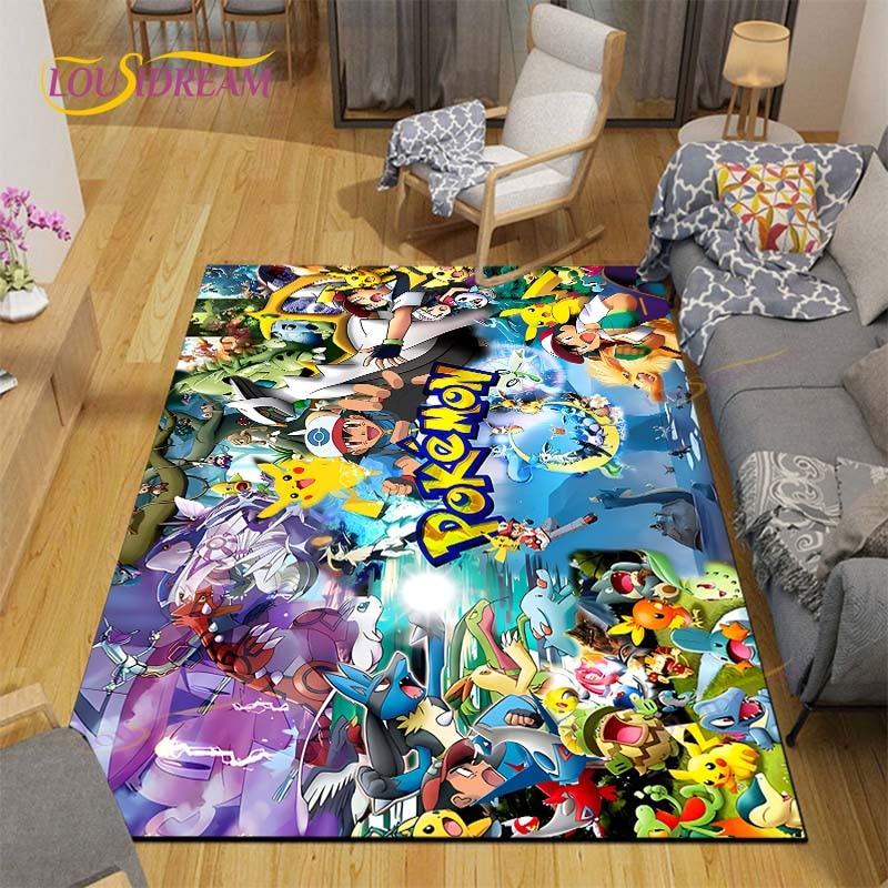Χαλί Pokemon Χαλί Anime Παιδικά Χαλιά Σαλόνι Τραπεζάκι τσαγιού Χαλί Υπνοδωματίου Πλενόμενα Χαλιά Δαπέδου Χαλί Οικιακής Χρήσης Χαριτωμένο Χαλί