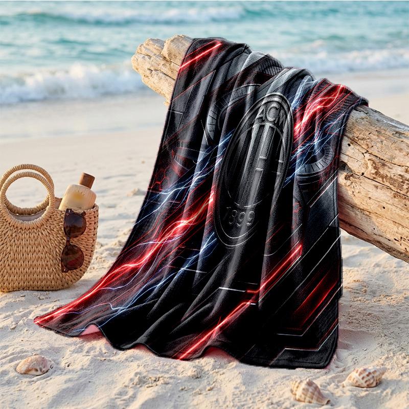 AC Milan Print Microfiber Beach Towel Quick Dry Absorbent Large Towel For Beach Swimming Travel