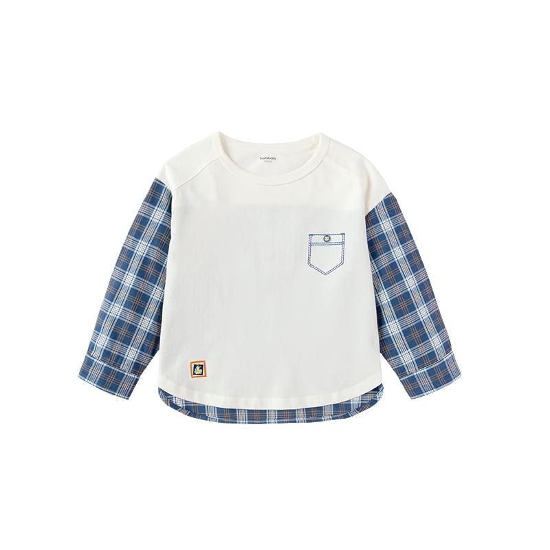 Balabala Kids Faux Two-Piece Long-Sleeve T-Shirt 130