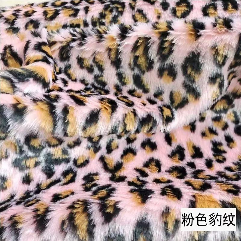 Dlouhý plyšový vzor zebra leopard tygr Zesílená teplá měkká látka z umělé kožešiny Umělá kožešina DIY šicí látka Podkladová látka