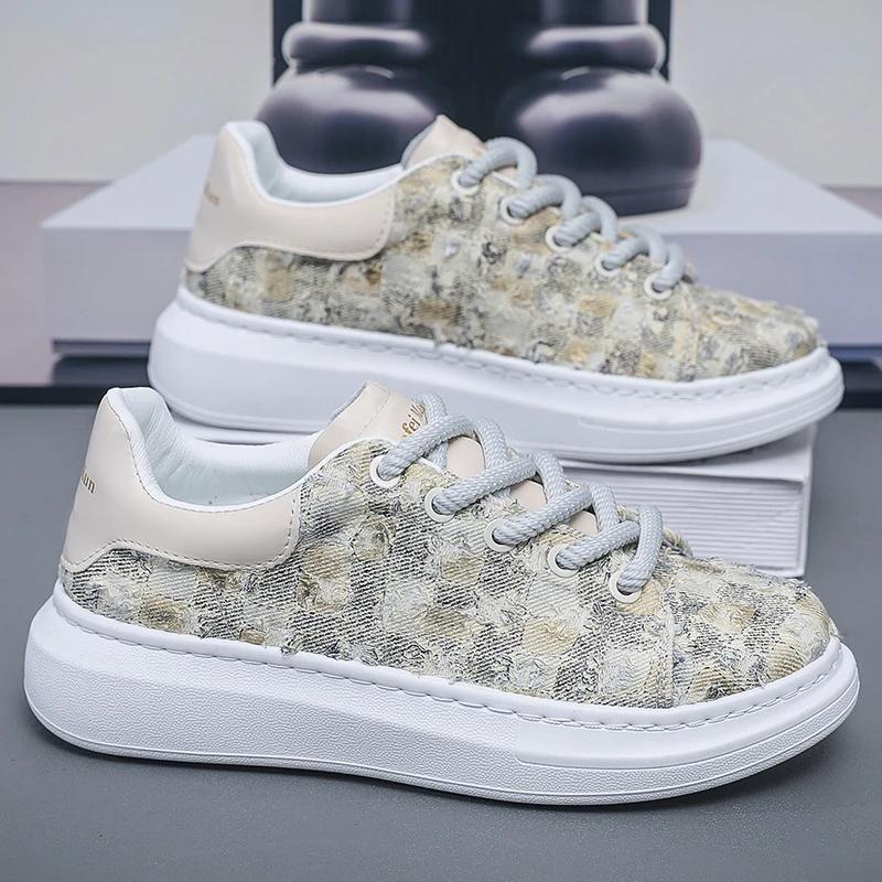 

2024 Новые весенние и осенние кроссовки для пар, повседневные, модные, мужские кроссовки, большие размеры 39-44, для увеличения роста 44