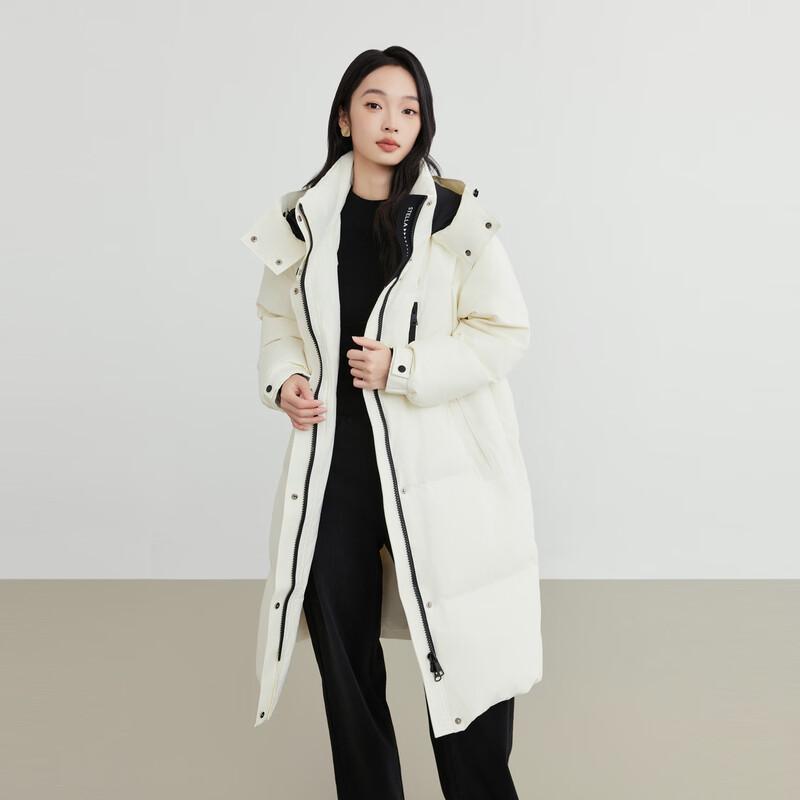 Elva' Island Women's Winter Hooded Loose Long Down Jacket