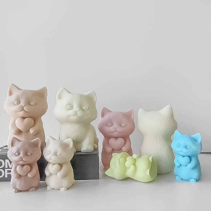 Silicone Mold Cats Shaped  Rebound Decompression Toy Molds Practical Ornaments Making Mould Jewelry Tool for Craftsmen