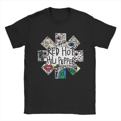 RHCP Red Hot Chili Peppers T Shirt Summer  100 Cotton T Shirts For Adult Pattern Tee Shirt Short-Sleeved Y2K Casual Tees
