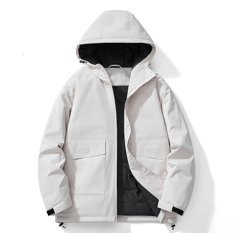 Autumn and Winter Thickened Cotton-padded Clothes Men's Windproof Waterproof Warm Jacket Outdoor Jacket Casual Sports Cotton-padded Jacket Thick Coat