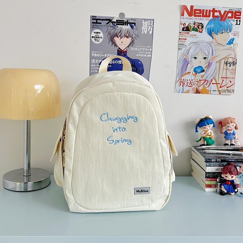 School Bag New Fresh and Sweet Candy Color Backpack Junior High School Students Light Travel Large Capacity Backpack