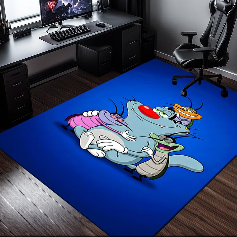 1PC Oggy Rug for Livingroom,Bedroom, Palyroom, Chair Rug, Area rug, Game Carpet, Large Size Rug Fan Christmas gift