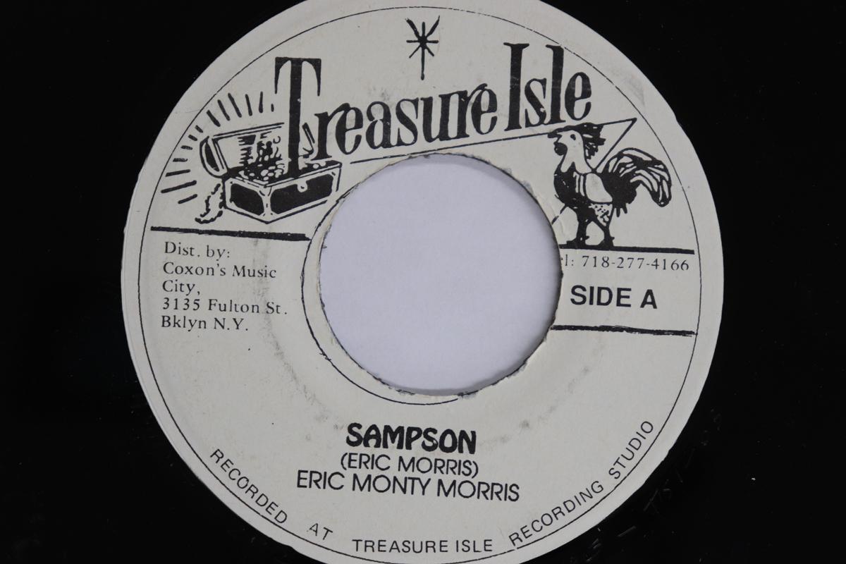 

7-дюймовая пластинка ERIC MONTY MORRIS / SHENLEY DUFFU - Sampson / Ruccumbine НЕТ Treasure Isle Ямайка Регги, Ска и Даб Б/У