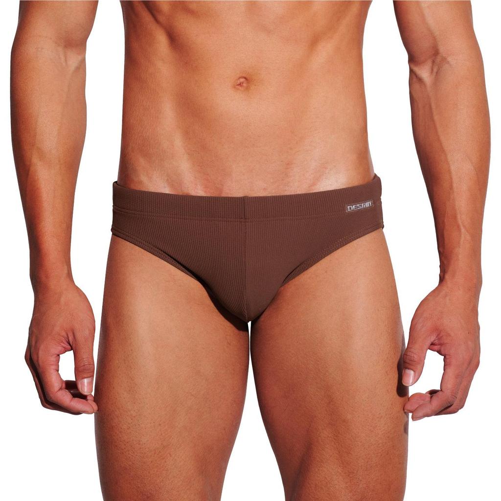 2026 Desmiit Men's High Elastic Low Waist Quick Dry Swim Trunks S3634