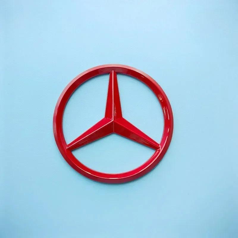 

70mm 7cm Hollow Out Flat Star Badge Metal Car Emblem for Mercedes Benz C E S Engine Cover 3D Logo Sticker Chrome Black Red Gold 70mm star 3D sticker