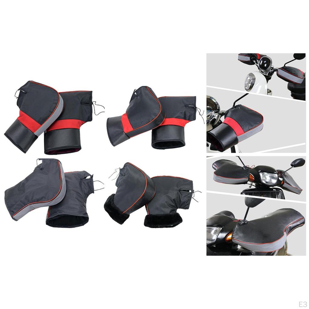 Cold Weather Motorcycle Handlebar Muffs, Windproof Mitts for Riding