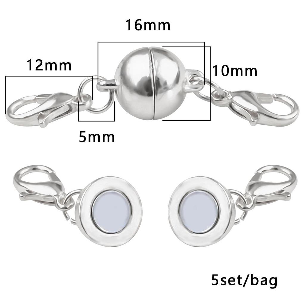 2/5 Stück Verschlüsse, Zubehör, magnetischer Hummer für Halskette, Armband, Hummerkugelhaken