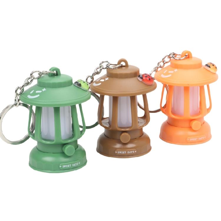Waterproof Retro Lantern Pendant Orange Strap Vintage Lantern Keychain Pendant Suitable For Explorers And Campers