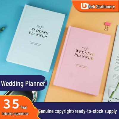 Red Hardcover Wedding Planner and Budget Notebook