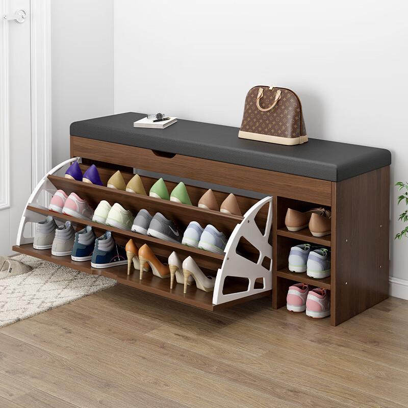 Changbaosen Entryway Flip-Top Shoe Cabinet with Bench