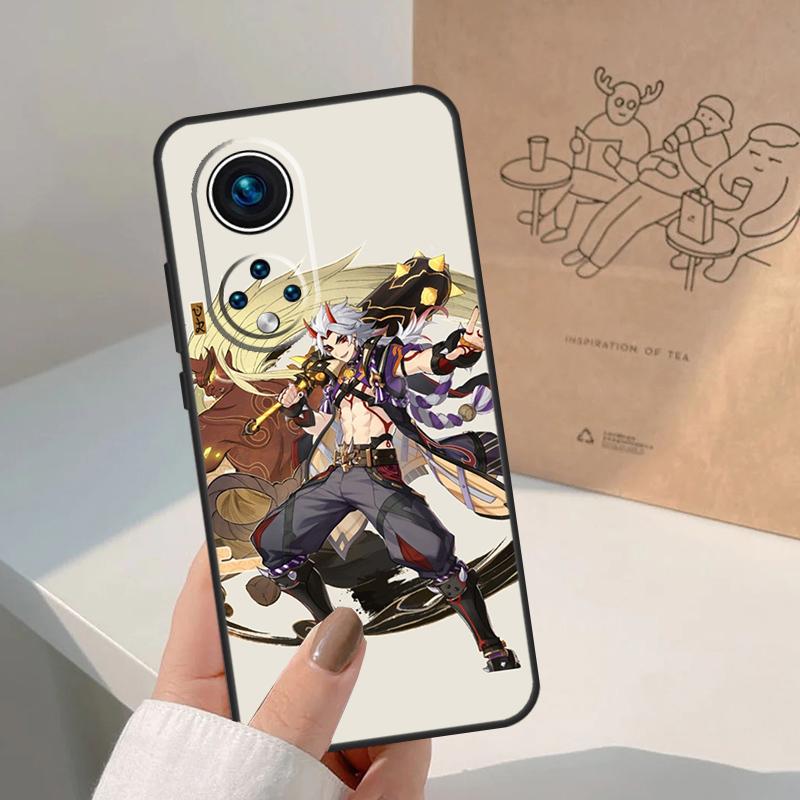 Genshin Impact Arataki Itto Case For Honor Magic 5 6 7 Lite 8 Pro Honor 400 200 Pro X9c X9b X9a X8a X8b 50 70 90 Cover