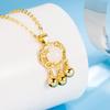 925 Sterling Silver Fashion Classic Auspicious Cloud Bell White Jade Safety Lock Pendant Necklace Birthday Anniversary Gift