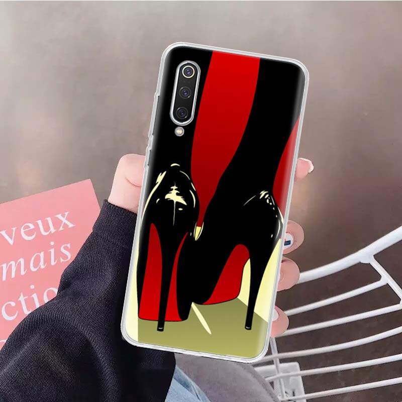 Red High Heel Shoes Soft Phone Case For Xiaomi Redmi Note 15 14 14S 13 12 Pro Plus 12S 11 11S 11E 10 10S 11T 5G Fundas Coque Red