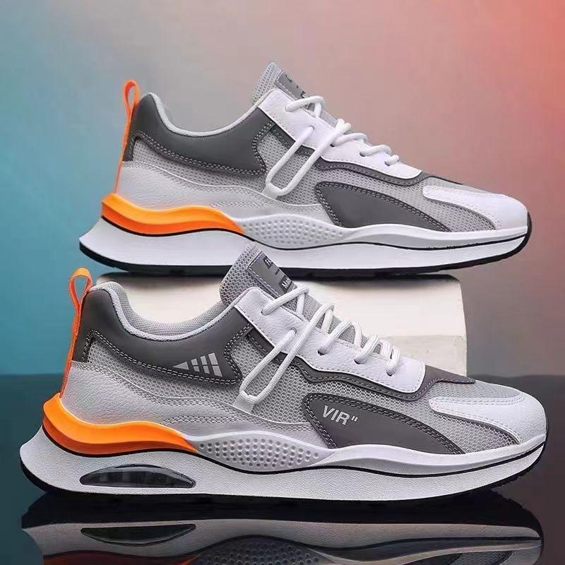 Men's Mesh Breathable Casual Sneakers, Korean Trendy Lightweight Travel Running Shoes
