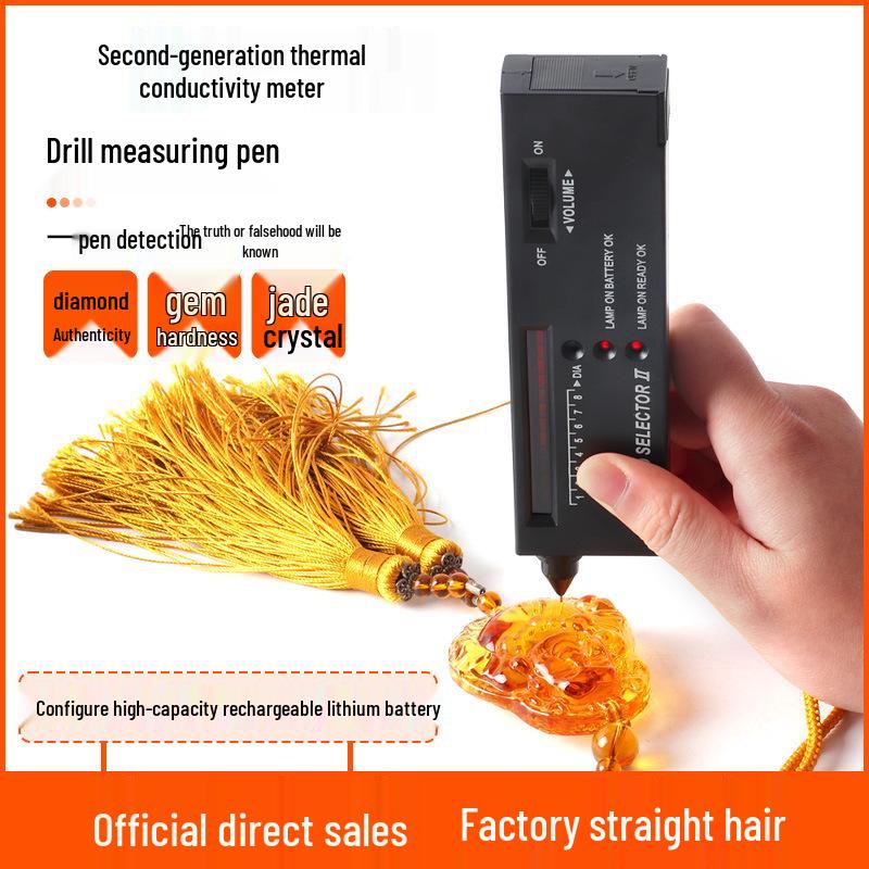 Stylo de Détection Diamant et Jade: Testeur de conductivité thermique et de dureté de deuxième génération pour la vérification des pierres précieuses authentiques et fausses.