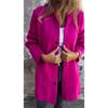 Fashion Autumn Winter Long Sleeve Women Hooded Jackets Solid Color Casual Single-breasted Loose Office Coats Plus Size Elegant Simple Long Shirts