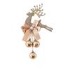 Champagne Gold Christmas Bell Sign Ornament for Tree