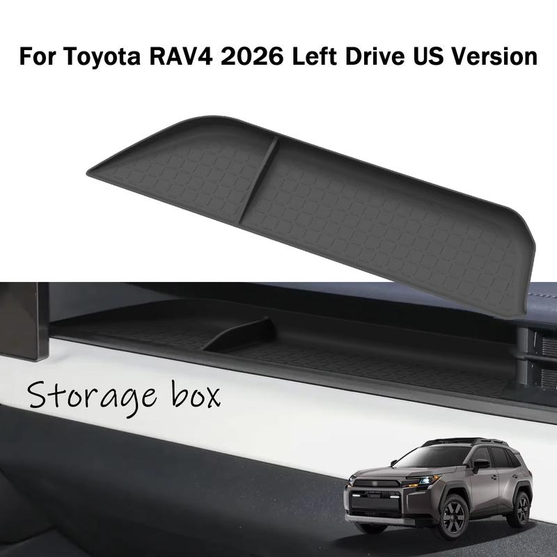 Co pilot Dashboard Storage Box Car Tray Silicone Organizer Accessories Tidying For Toyota RAV4 2026 Left Drive US Version