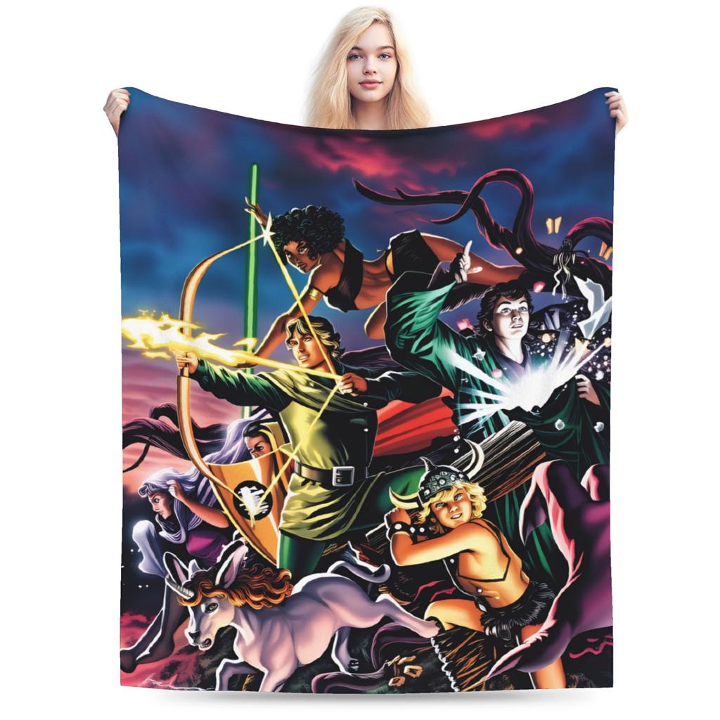 DND D&D Dragon Retro Plush Blanket Child  Flannel Throw Blanket For Outdoor Super Soft Custom DIY Quality Bedspread Gift