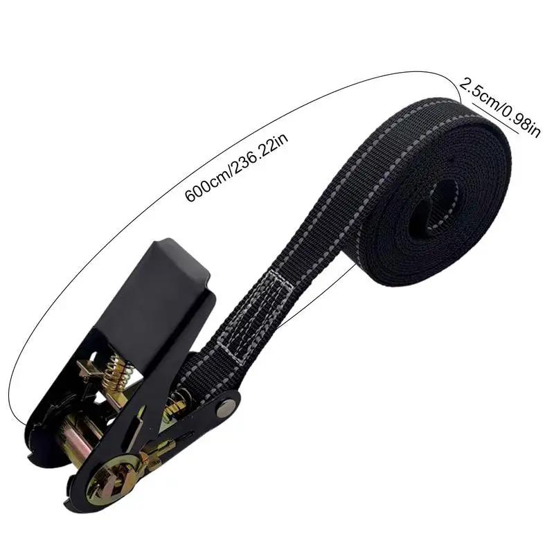 Heavy Duty Ratchet Car Tie down Straps with Ratchet 1760lb Break Strength Reinforced Tire Strap Tie Downs for Secure Cargo Trans