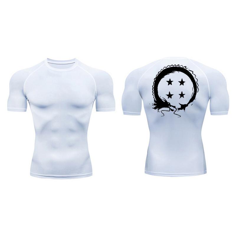 Graphic Short Sleeve Compression Shirt for Men Summer Athletic Quick Dry Tshirt Gym Workout Running Tees Tops Sporty Baselayers