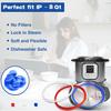 3 Pack Sealing Ring 6 Qt for tant Pot Sealing Rings Replacement for 5/6Qt tant Pot Seal, With 3 Float Valve Caps, Food-grade Silicone tapot Gasket